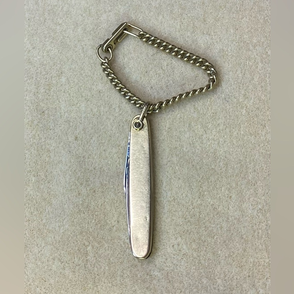 1950s Latama Italy BAB miniature folding knives with original chain 12K GF
